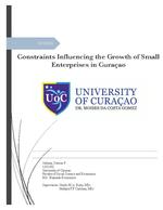 Constraints influencing the growth of small enterprises in Curaçao